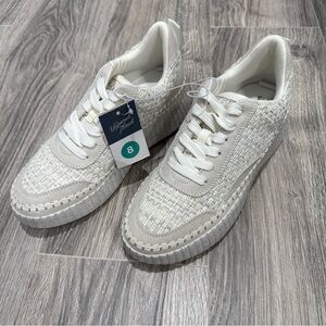 Women's White Tweed Sneakers